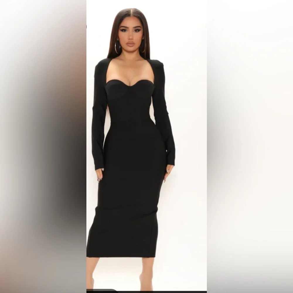 fashion nova elisabel bandage midi dress